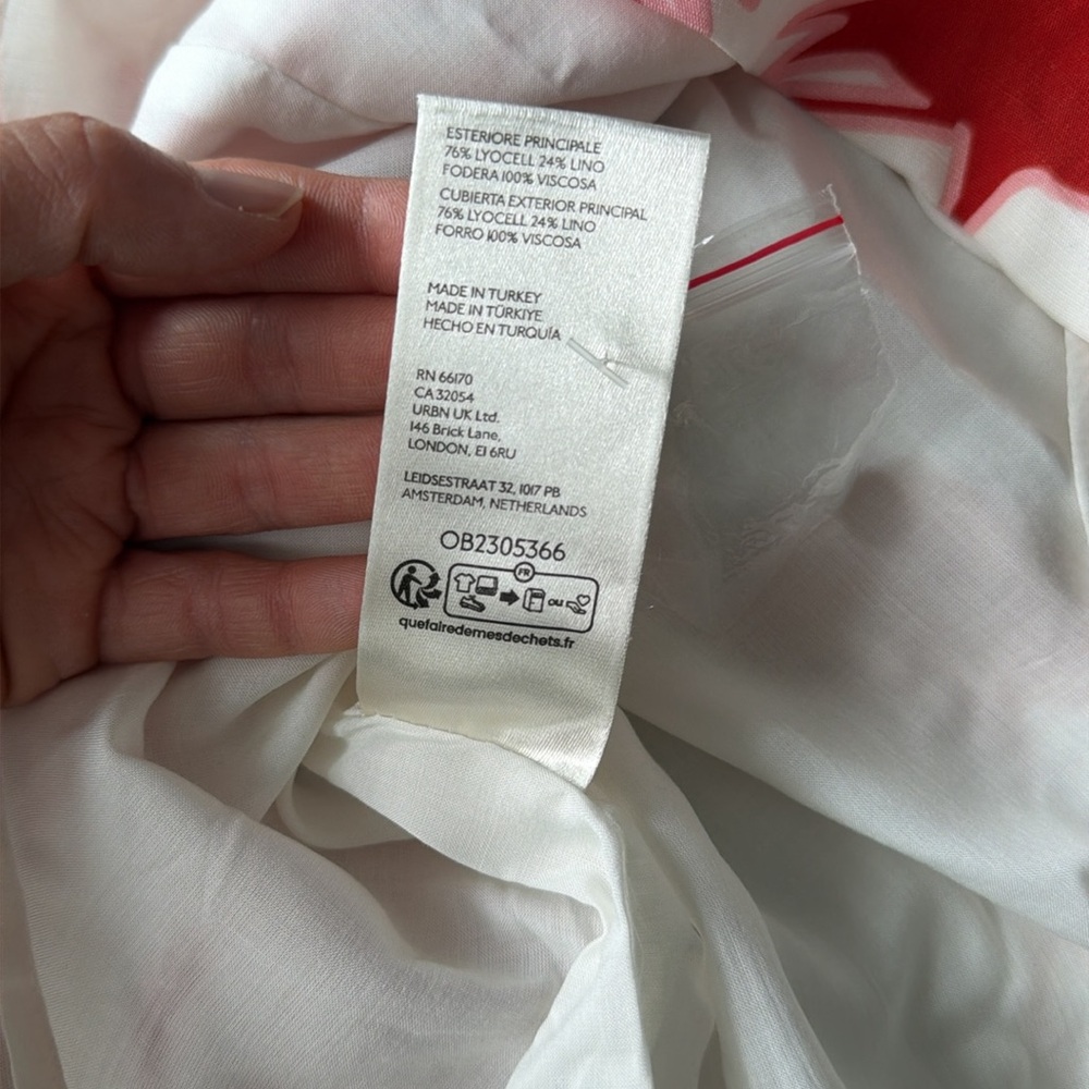 NWT (Anthro) Maeve Sleeveless Linen Blend Printed Shift Mini Dress in Sz XXS - Picture 13 of 15